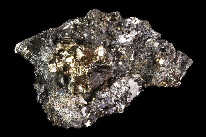 Sphalerite, Pyrite and Quartz Association - Peru #94402